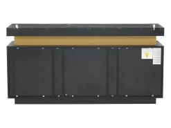Aparador negro de 3 puertas y estantes regulables - para salón y comedor