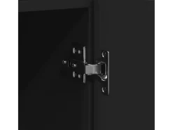 Aparador negro de madera de ingeniería 116 x 30 x 75 cm Aparador