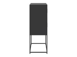 Aparador negro 68,5x38,5x107 cm acero