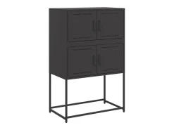 Aparador negro 68,5x38,5x107 cm acero