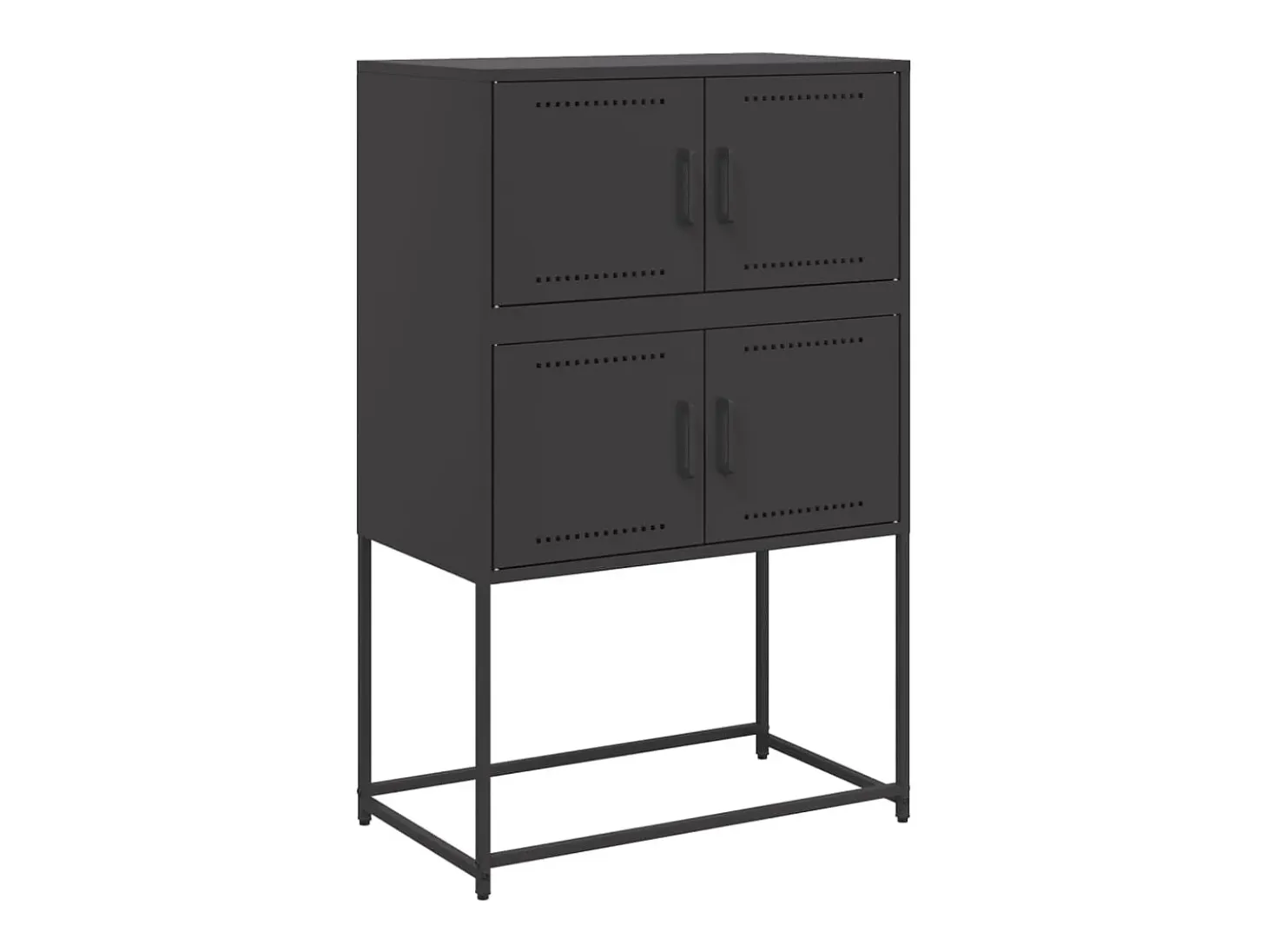 Aparador negro 68,5x38,5x107 cm acero