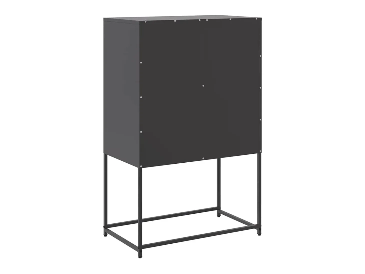 Aparador negro 68,5x38,5x107 cm acero