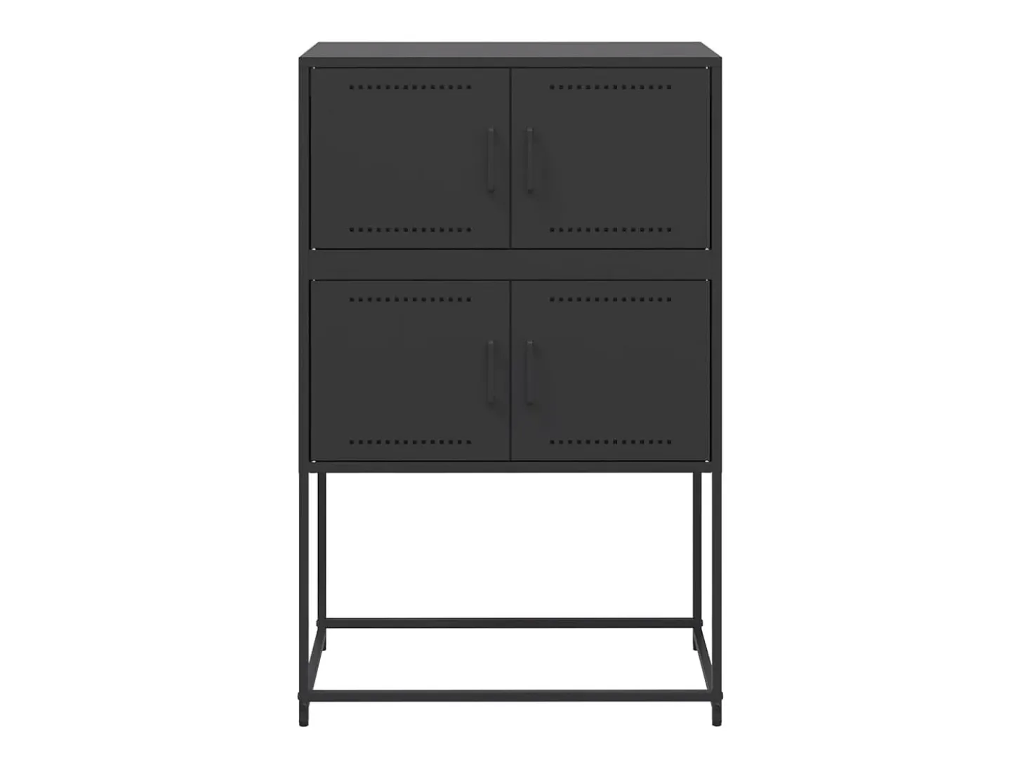 Aparador negro 68,5x38,5x107 cm acero