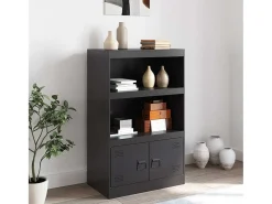 Aparador negro 67x39x107 cm acero