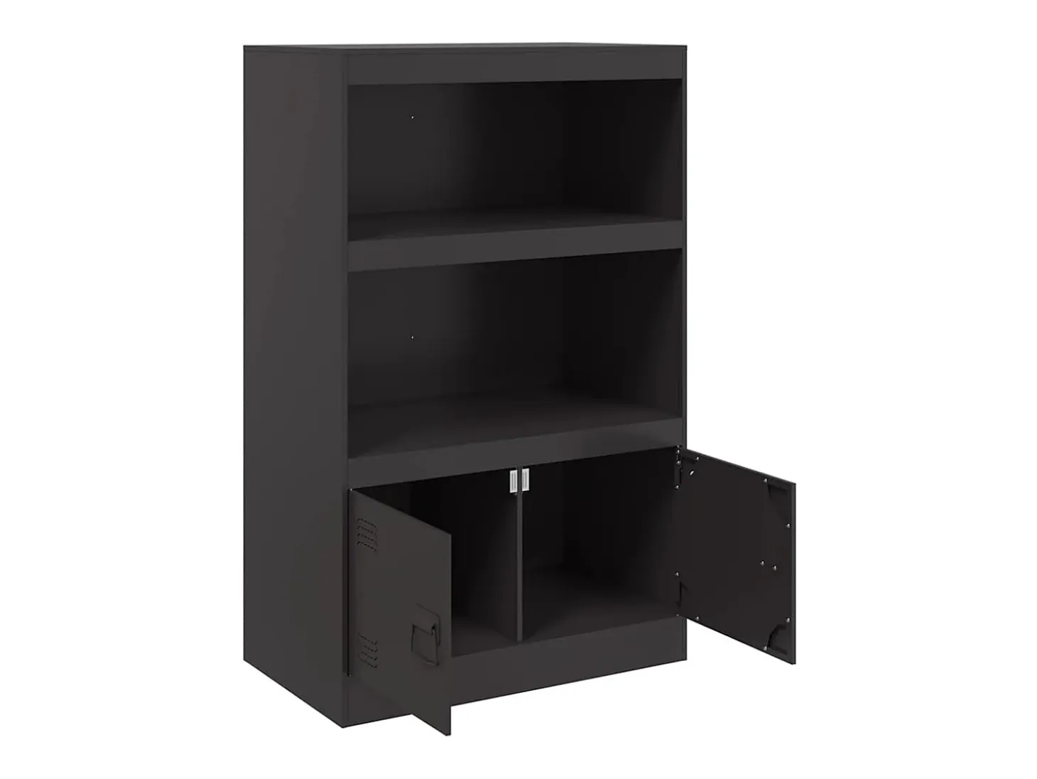 Aparador negro 67x39x107 cm acero