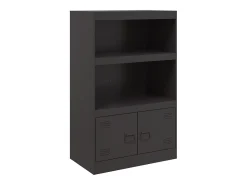 Aparador negro 67x39x107 cm acero