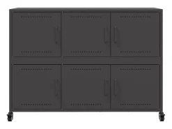 Aparador negro 100,5x39x72 cm acero