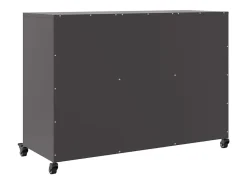 Aparador negro 100,5x39x72 cm acero