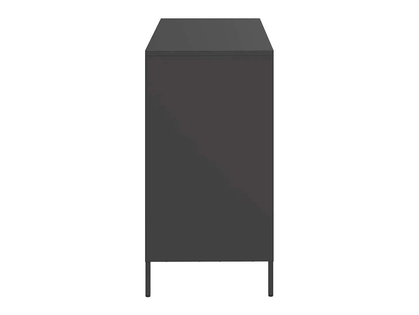 Aparador negro 101,5x39x73,5 cm acero laminado en frío