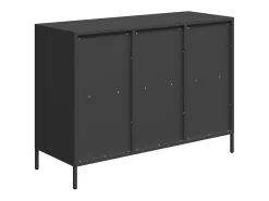 Aparador negro 101,5x39x73,5 cm acero laminado en frío