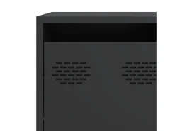 Aparador negro 135x39x103,5 cm acero laminado en frío