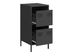 Aparador negro 35x39x73,5 cm acero laminado en frío