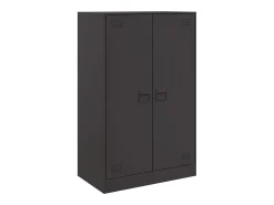 Aparador negro 67x39x107 cm acero
