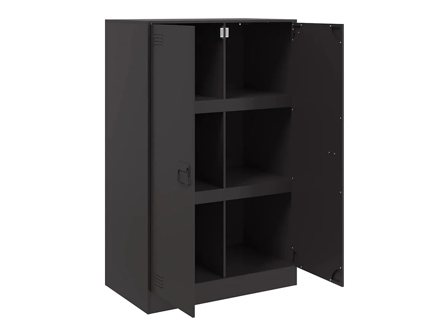 Aparador negro 67x39x107 cm acero