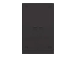 Aparador negro 67x39x107 cm acero