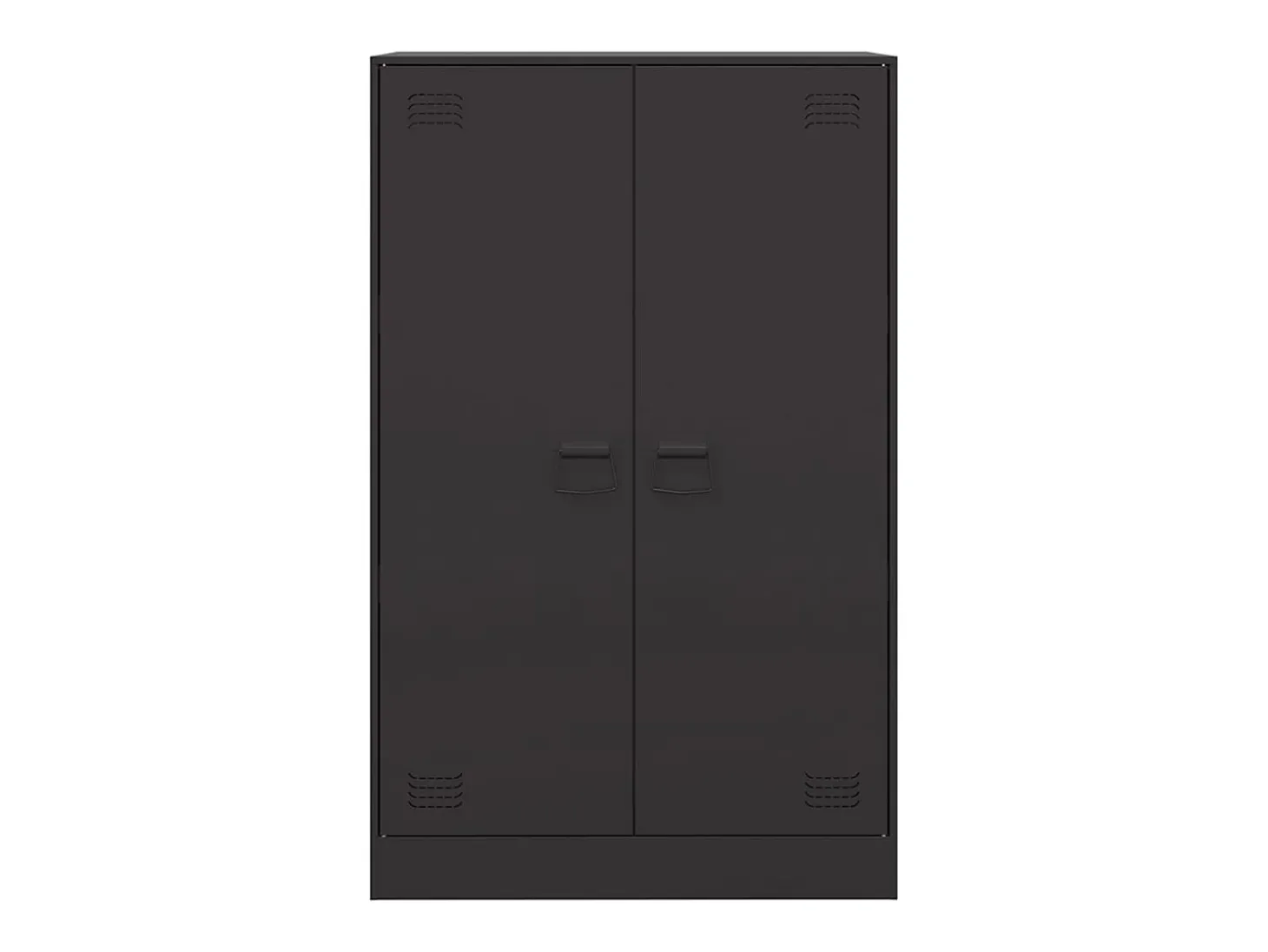 Aparador negro 67x39x107 cm acero