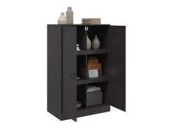Aparador negro 67x39x107 cm acero