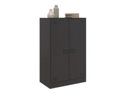 Aparador negro 67x39x107 cm acero