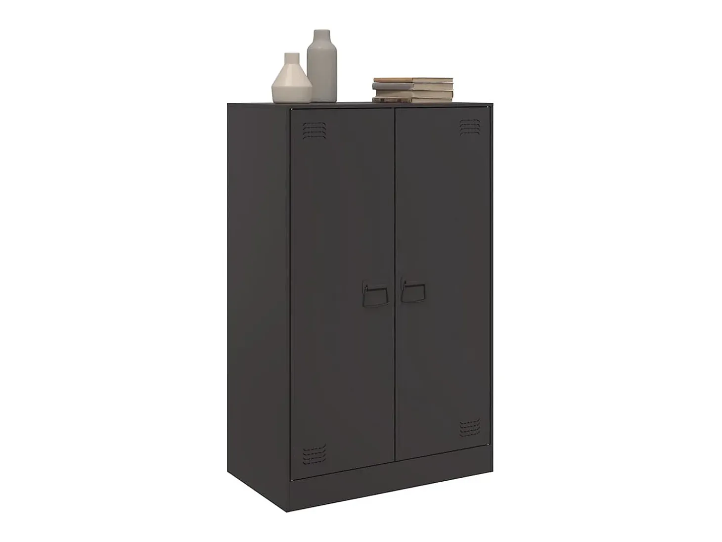 Aparador negro 67x39x107 cm acero