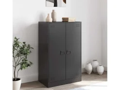 Aparador negro 67x39x107 cm acero