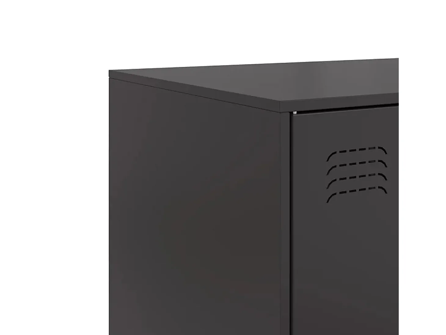 Aparador negro 67x39x107 cm acero