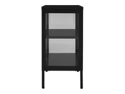 Aparador Negro 70x35x70 cm Acero y cristal