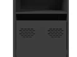 Aparador negro 135x39x73,5 cm acero laminado en frío