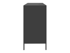 Aparador negro 135x39x73,5 cm acero laminado en frío