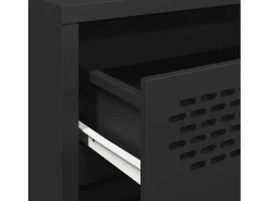 Aparador negro 68x39x73,5 cm acero laminado en frío