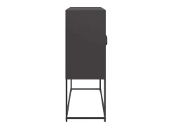 Aparador negro 100,5x39x107 cm acero laminado en frío