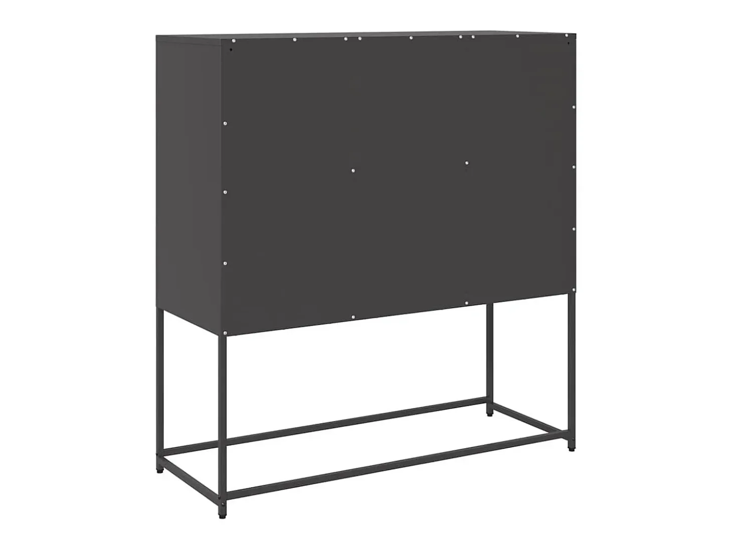 Aparador negro 100,5x39x107 cm acero laminado en frío