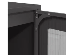 Aparador negro 100,5x39x107 cm acero laminado en frío
