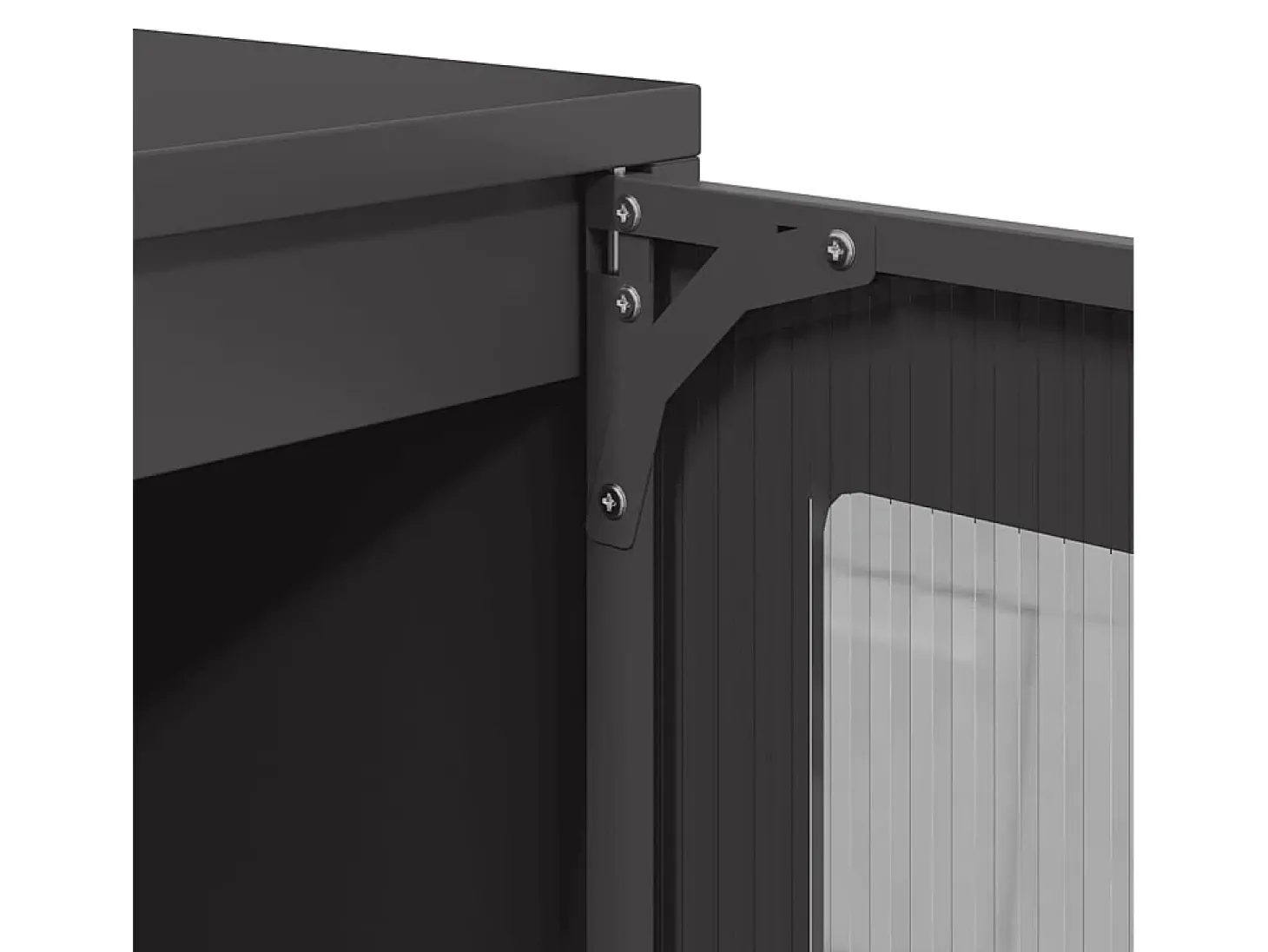 Aparador negro 100,5x39x107 cm acero laminado en frío