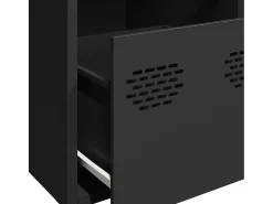 Aparador negro 68x39x73,5 cm acero laminado en frío