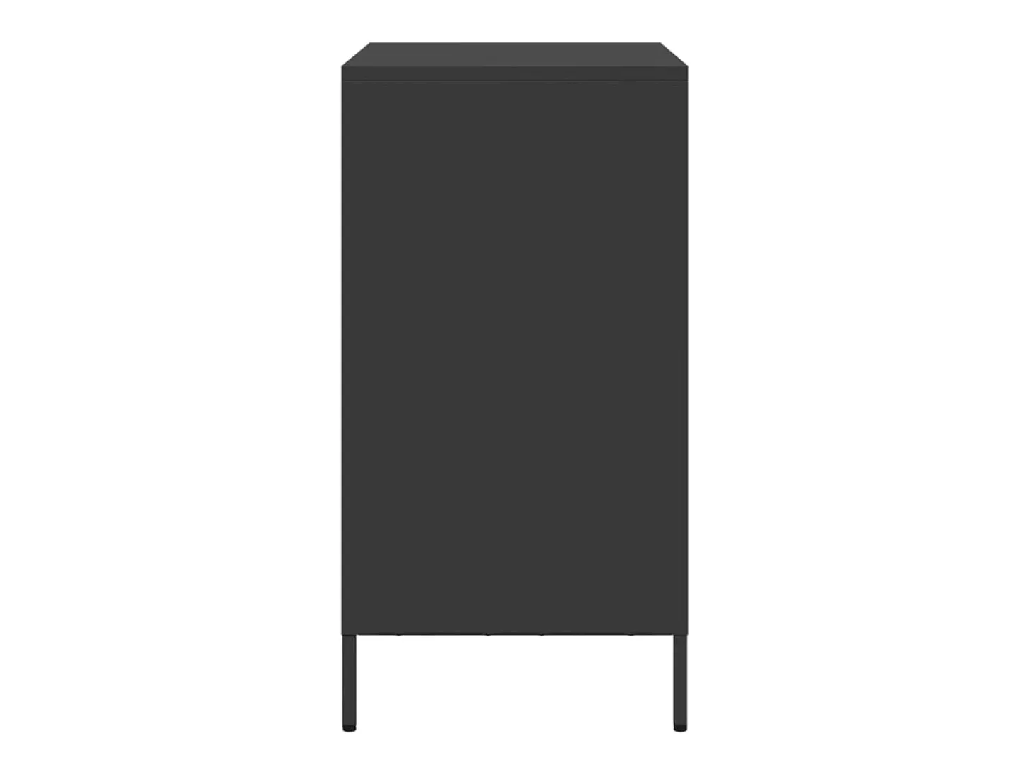Aparador negro 68x39x73,5 cm acero laminado en frío