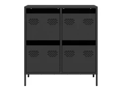 Aparador negro 68x39x73,5 cm acero laminado en frío