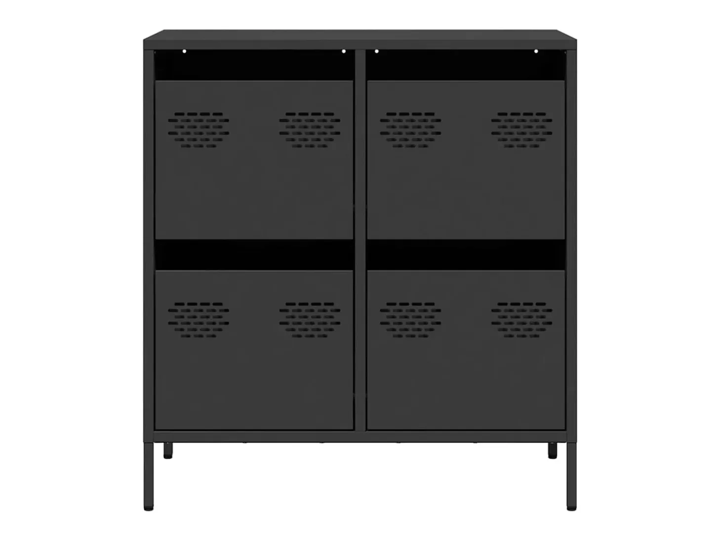 Aparador negro 68x39x73,5 cm acero laminado en frío