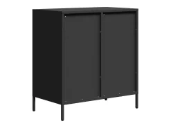 Aparador negro 68x39x73,5 cm acero laminado en frío