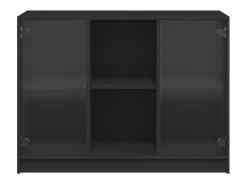 Aparador negro 102x37x75,5 cm madera contrachapada