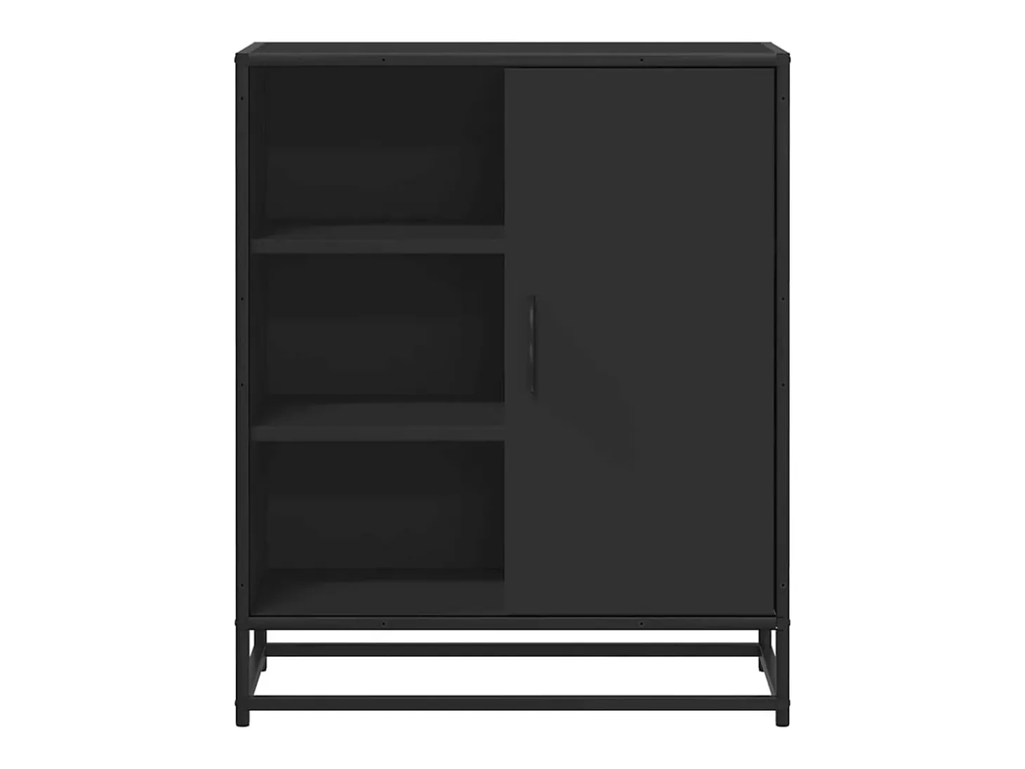 Aparador negro 62x35x76 cm madera contrachapada