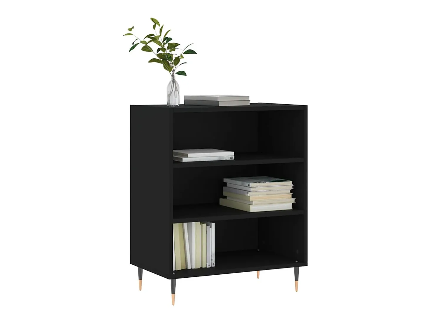 Aparador negro 57x35x70 cm madera de ingeniería
