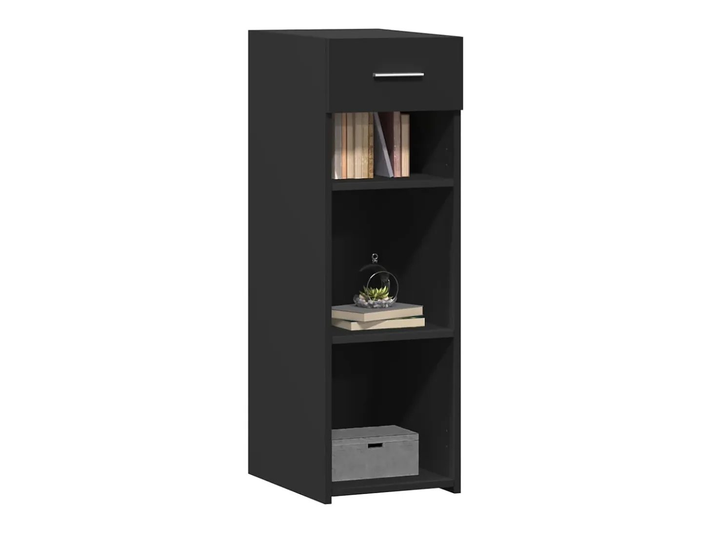 Aparador negro 30x42,5x93 cm madera contrachapada