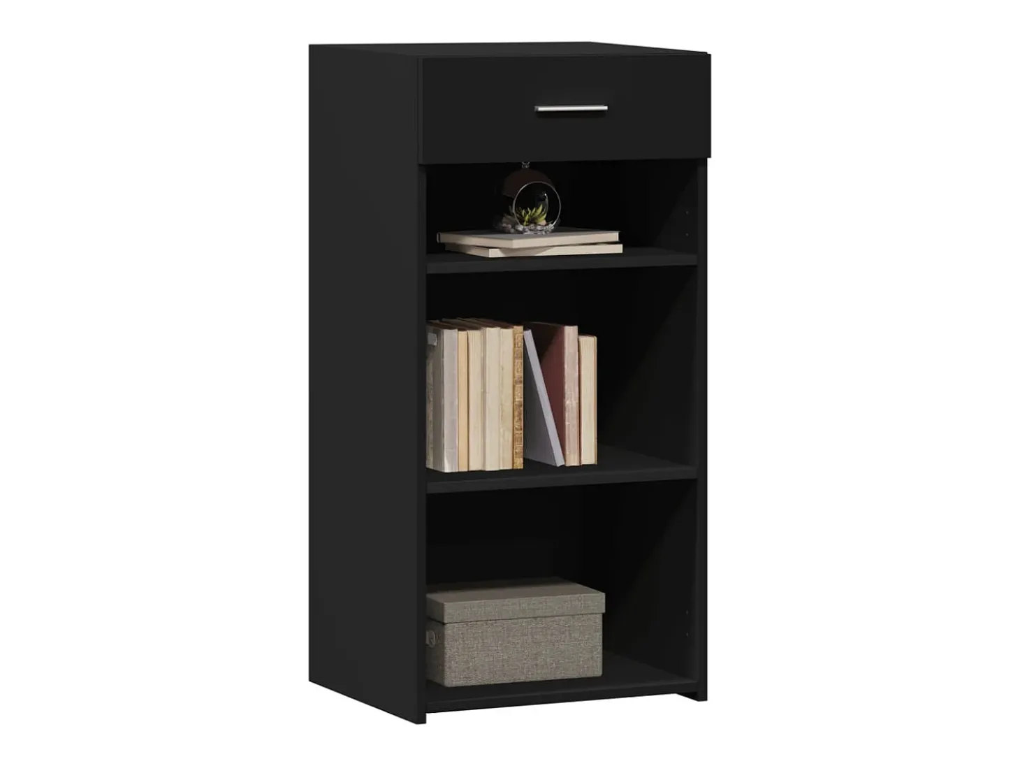 Aparador negro 45x42,5x93 cm madera contrachapada
