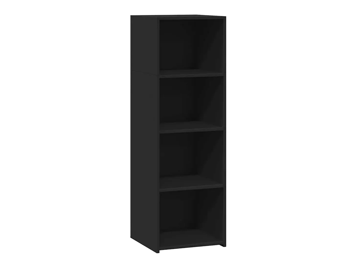 Aparador negro 40x41x124 cm madera contrachapada