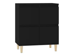Aparador negro 60x35x70 cm Madera de ingeniería