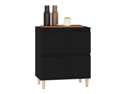 Aparador negro 60x35x70 cm Madera de ingeniería
