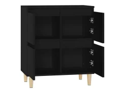 Aparador negro 60x35x70 cm Madera de ingeniería