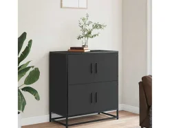 Aparador negro 68x35x76 cm madera contrachapada