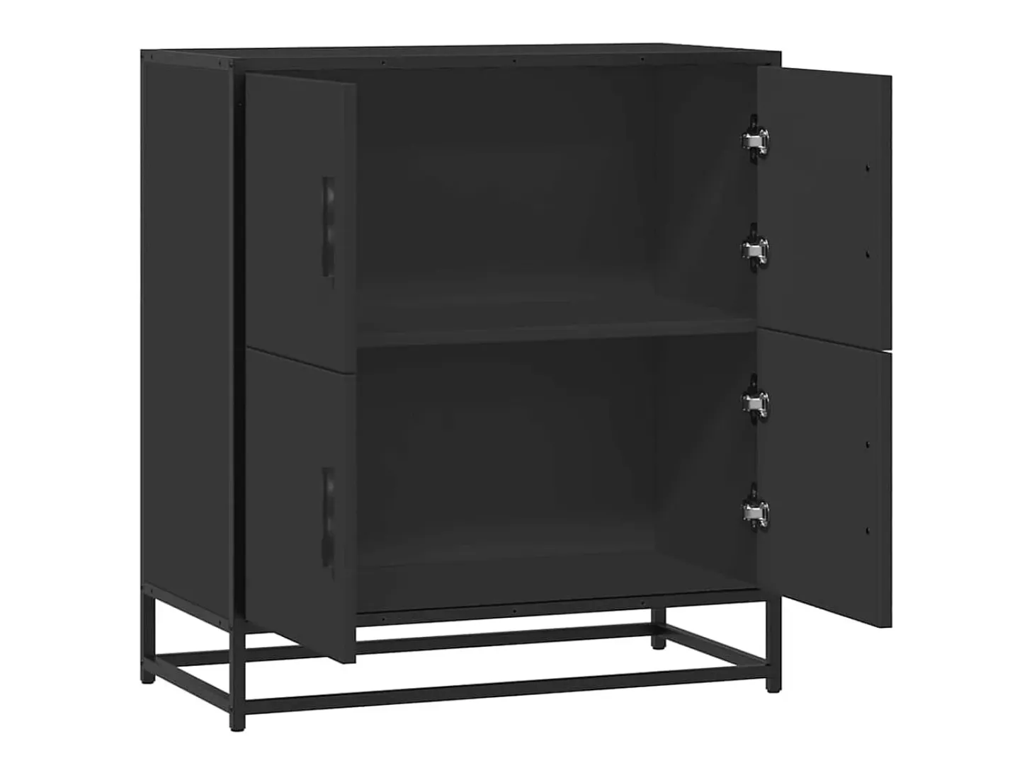 Aparador negro 68x35x76 cm madera contrachapada