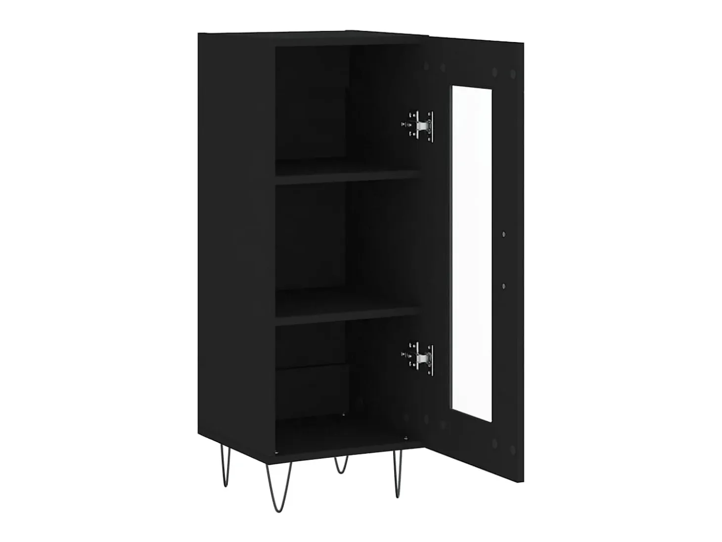 Aparador negro 34,5x34x90 cm Madera de ingeniería